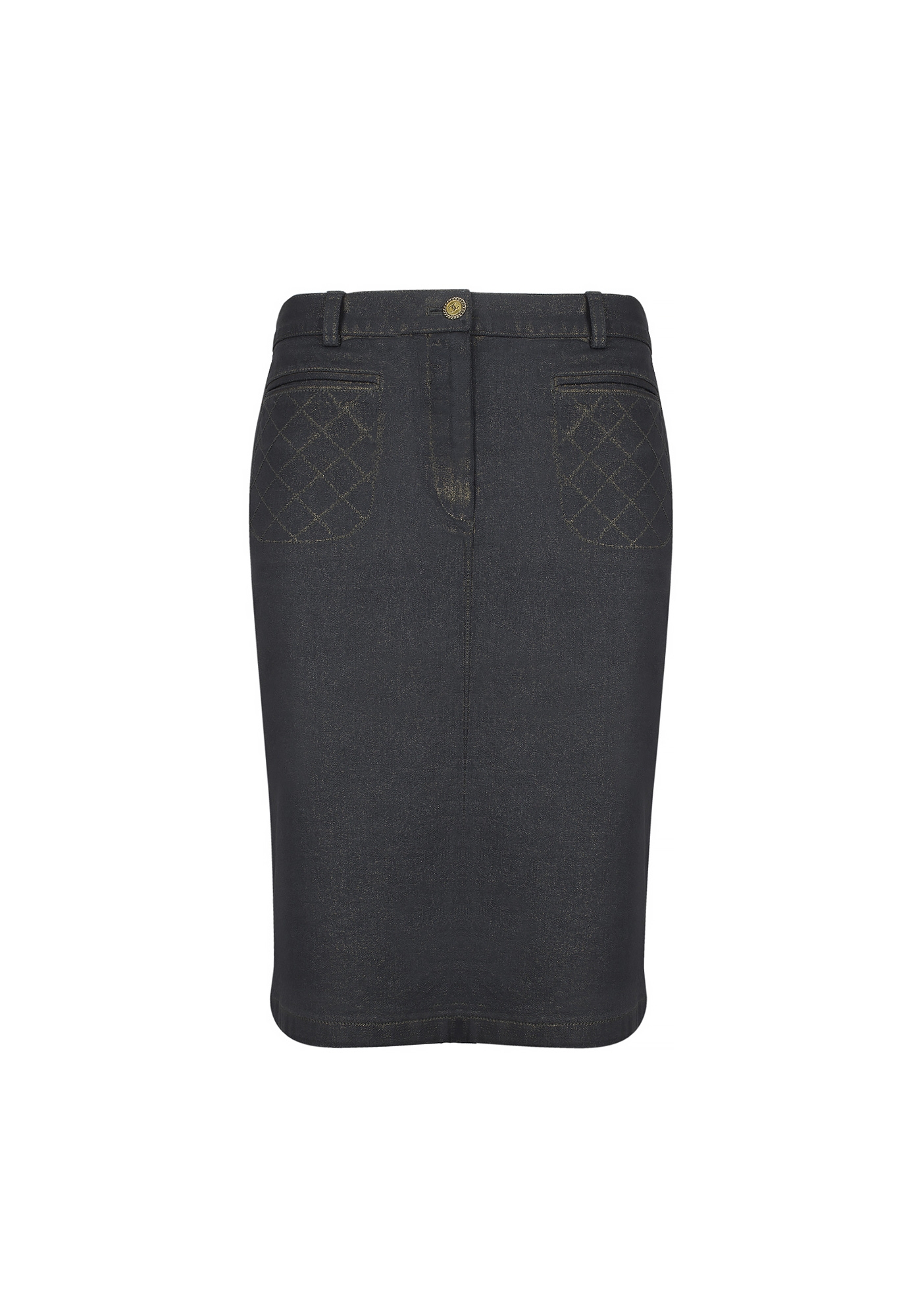 Серая джинсовая юбка Chanel