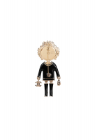 Чёрная брошь Chanel в виде льва с подвесками