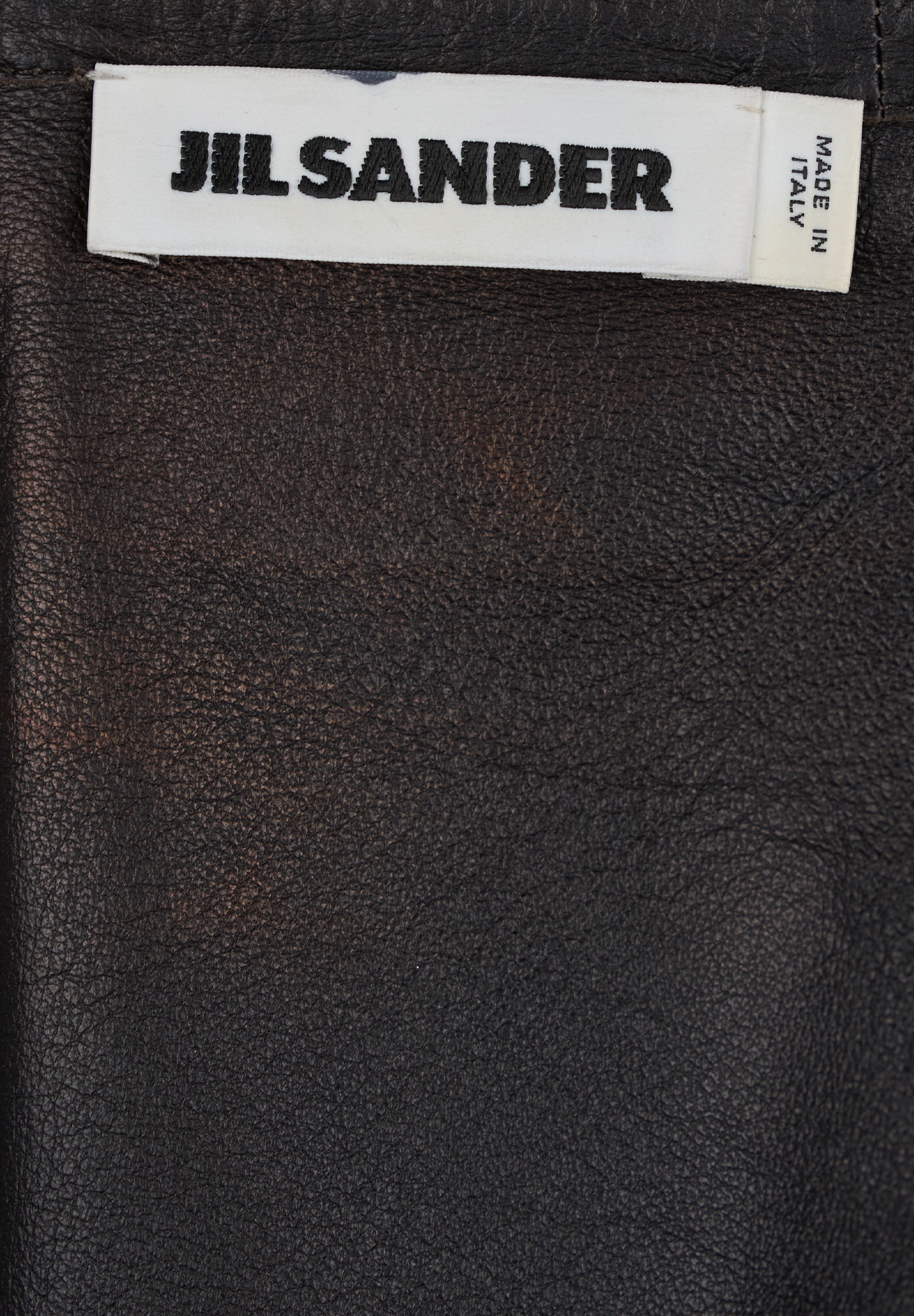 Черная кожаная юбка Jil Sander 