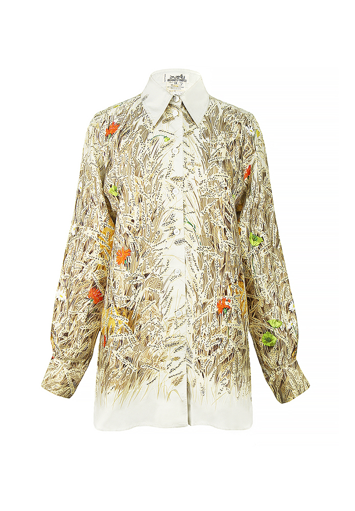 Шелковая блузка Hermès 