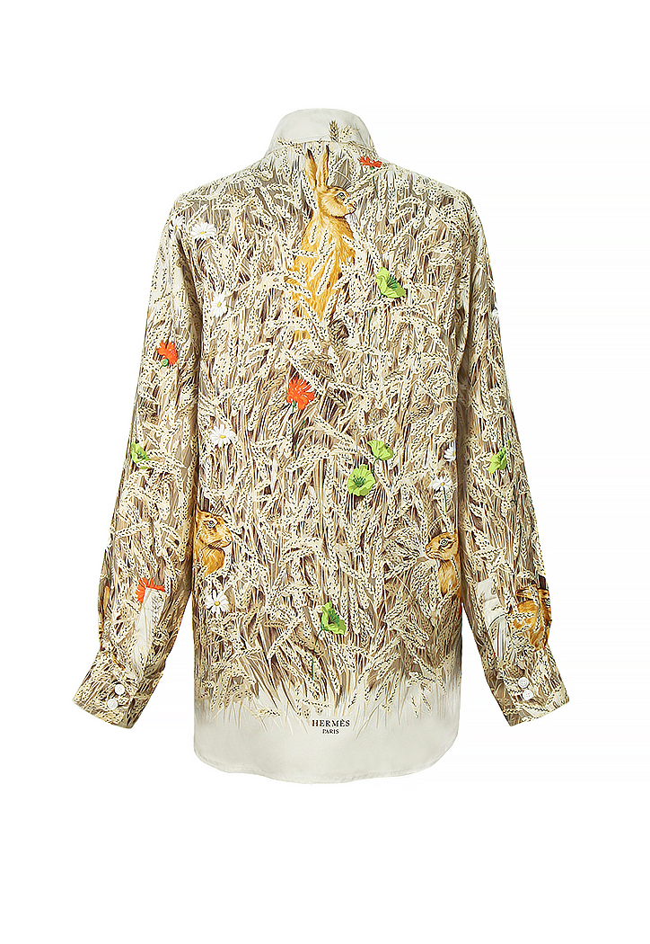 Шелковая блузка Hermès 