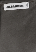 Серая кожаная юбка Jil Sander 
