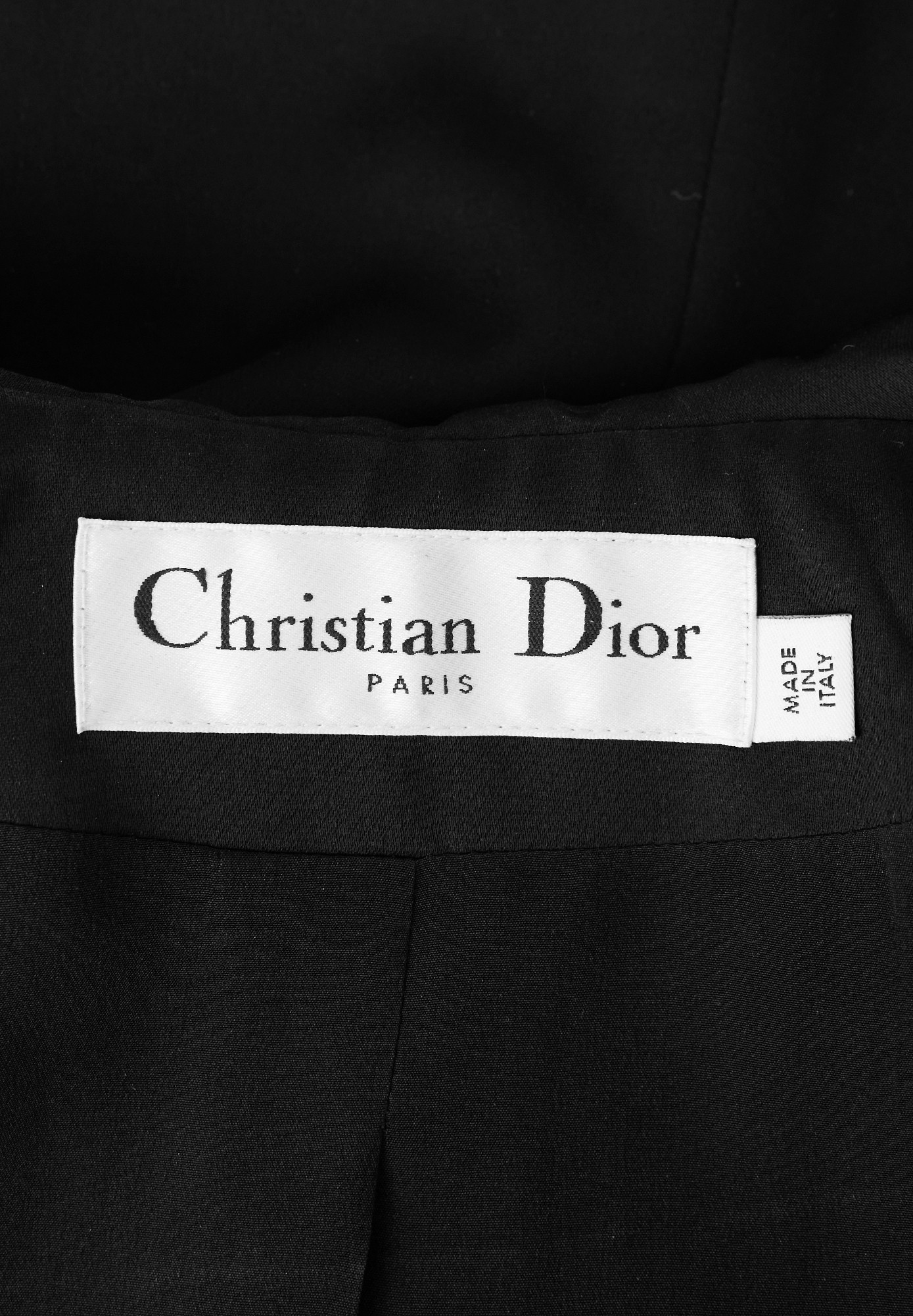 Черный укороченный жакет Christian Dior 