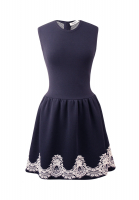 Темно-синее платье Valentino