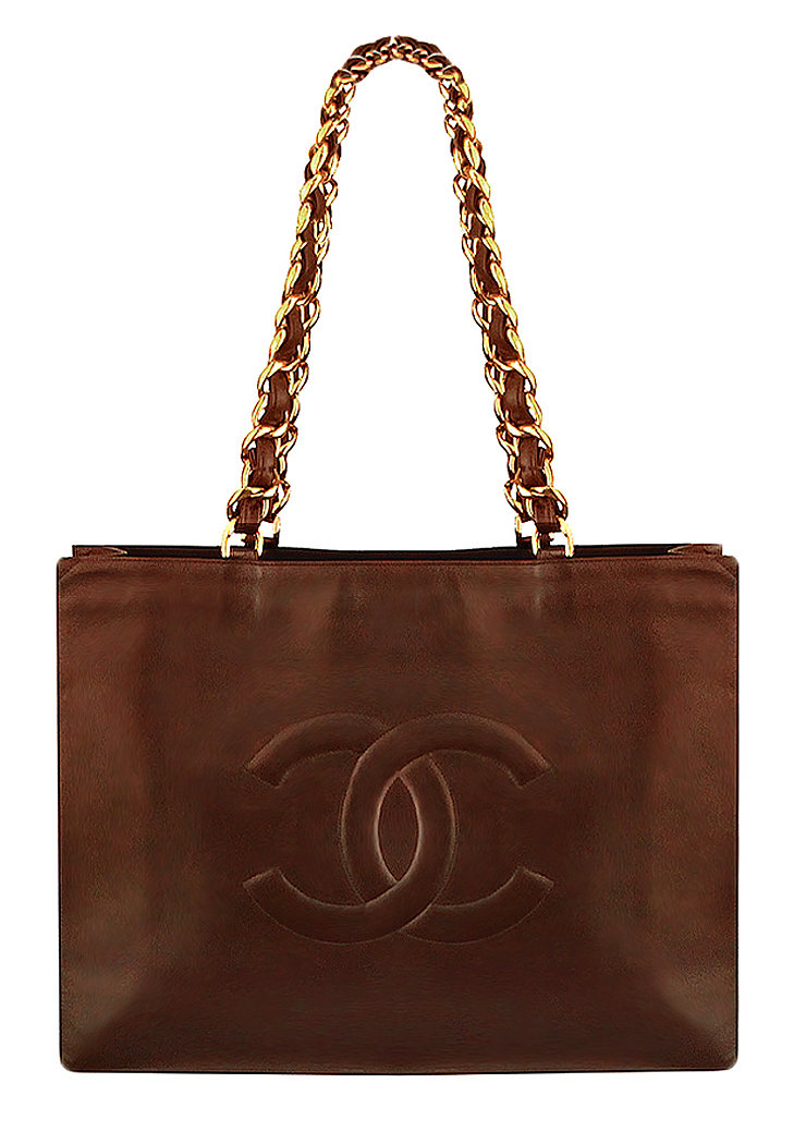 Коричневая сумка-шоппер Chanel