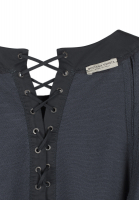 Серое платье Bottega Veneta с корсетной шнуровкой