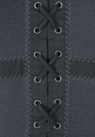 Серое платье Bottega Veneta с корсетной шнуровкой