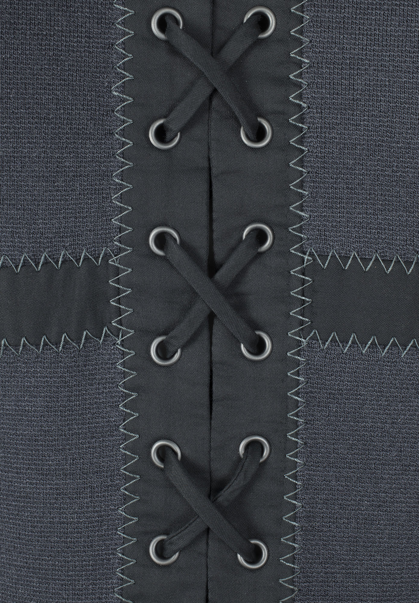 Серое платье Bottega Veneta с корсетной шнуровкой