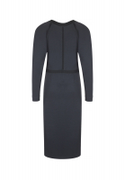 Серое платье Bottega Veneta с корсетной шнуровкой