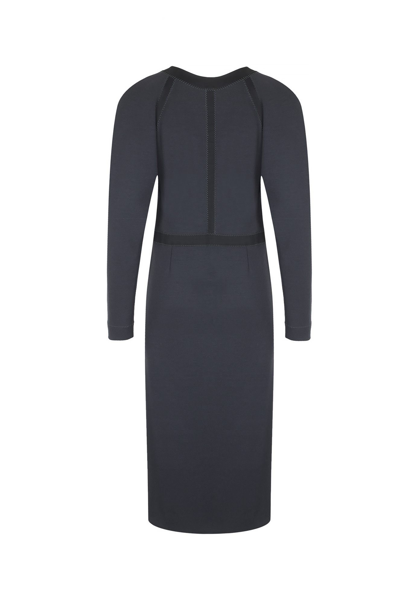 Серое платье Bottega Veneta с корсетной шнуровкой