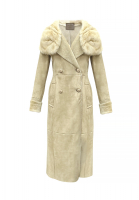 Двубортная дублёнка Prada