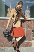 Оранжевая юбка Hermès