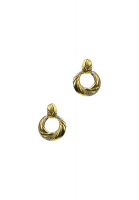 Золотистые серьги с кристаллами