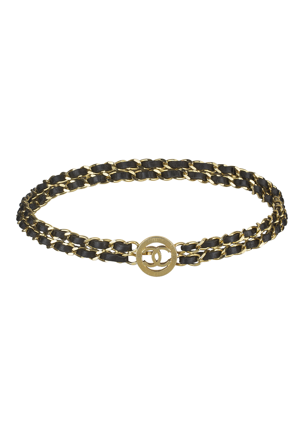 Пояс Chanel в виде цепи с логотипом