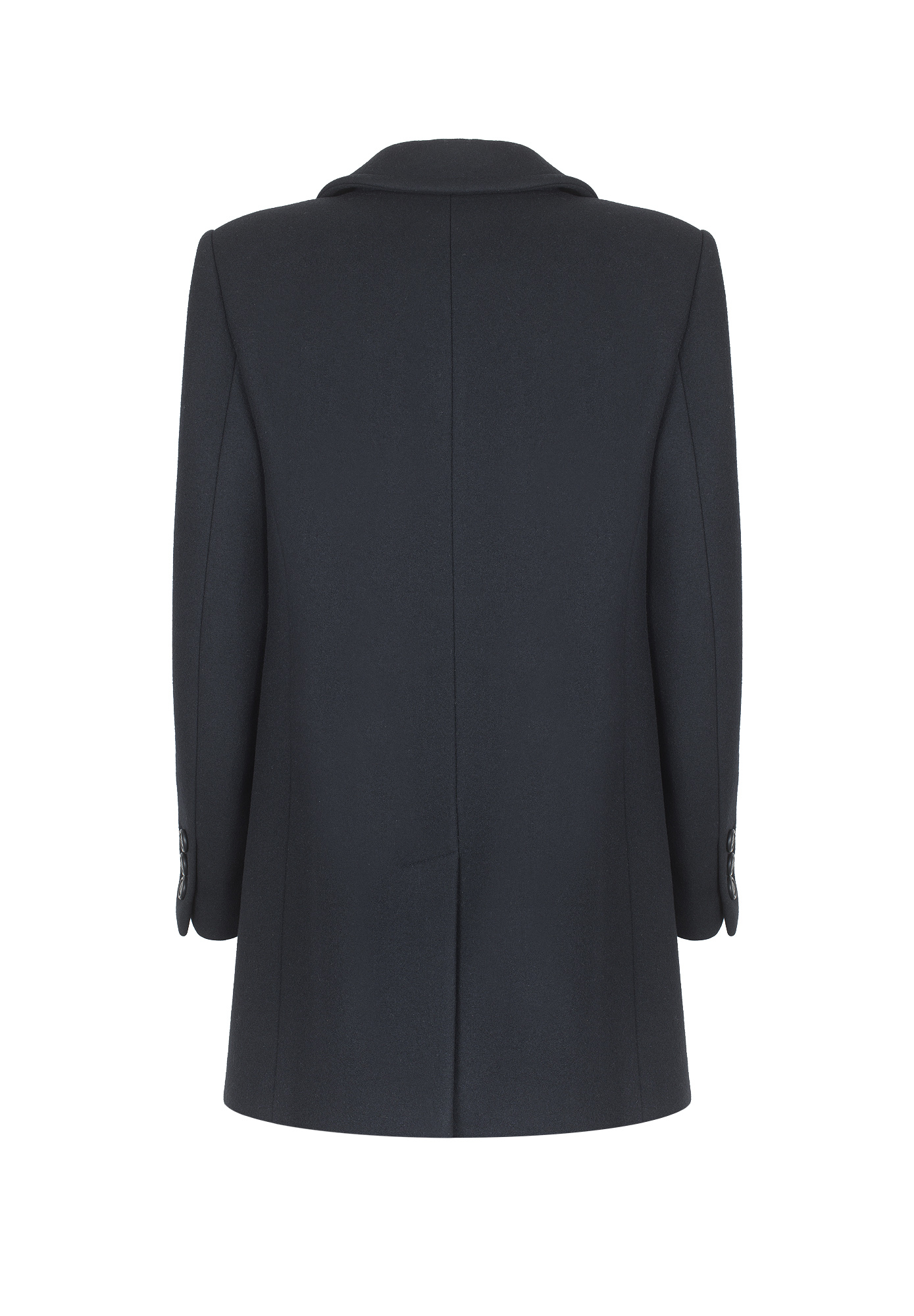 Двубортное темно-синее пальто Chanel