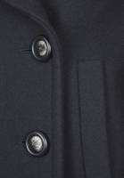 Двубортное темно-синее пальто Chanel