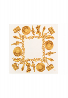 Белый платок Chanel с принтом