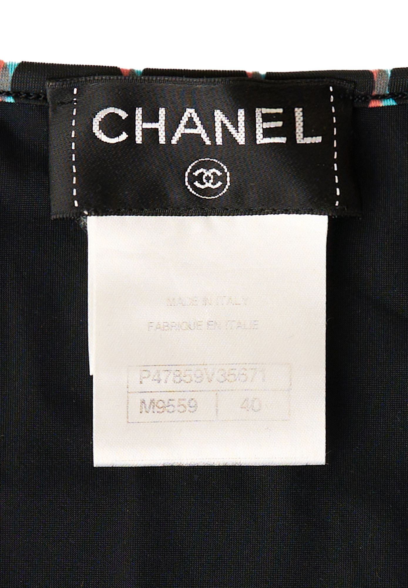 Черно-белый купальник Chanel