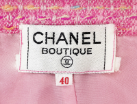 Розовая твидовая юбка Chanel