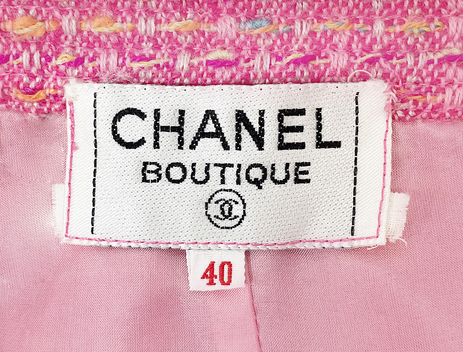 Розовая твидовая юбка Chanel