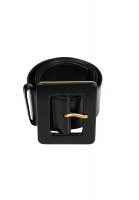 Черный кожаный ремень Yves Saint Laurent