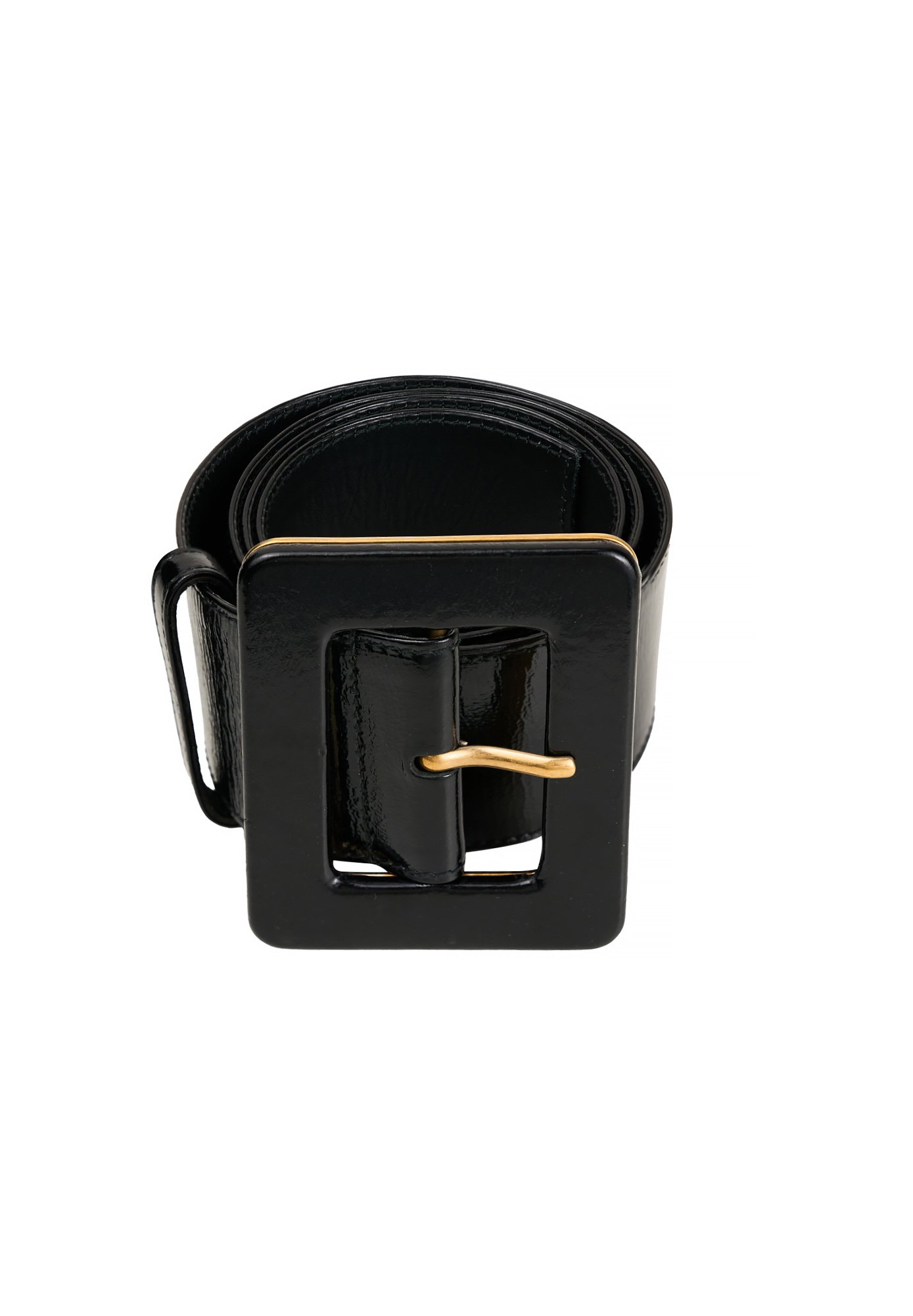 Черный кожаный ремень Yves Saint Laurent