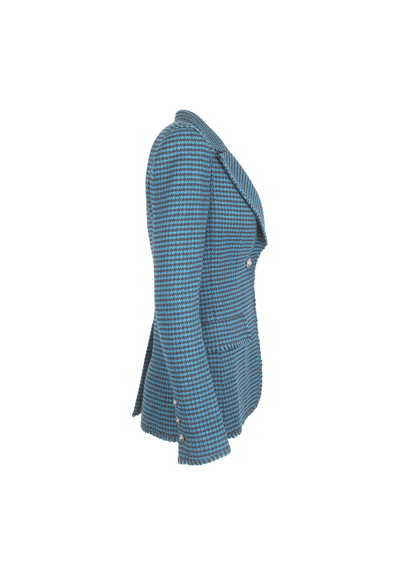 Изумрудный жакет Chanel в гусиную лапку