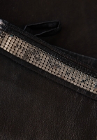 Черные кожаные брюки Versace