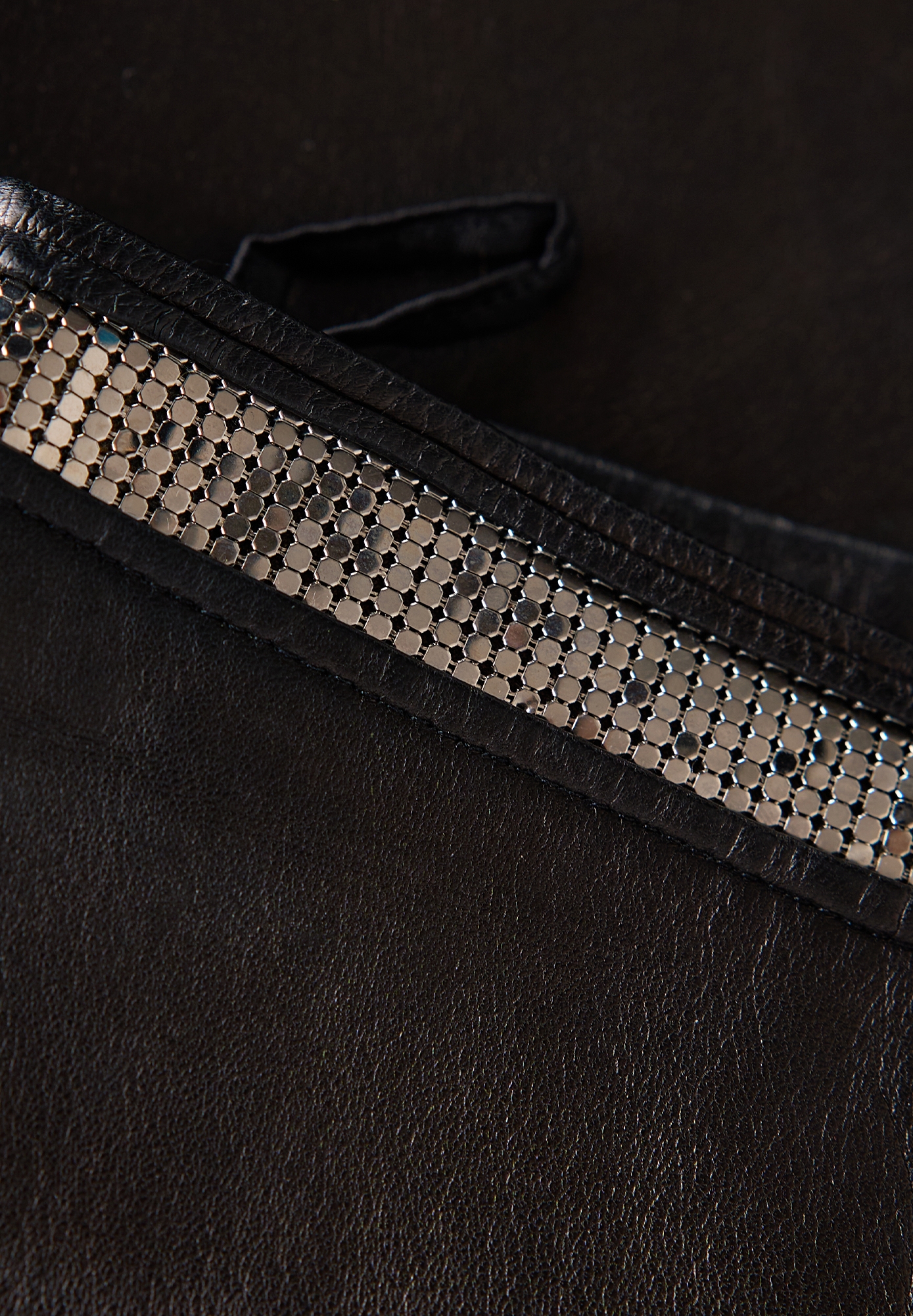 Черные кожаные брюки Versace