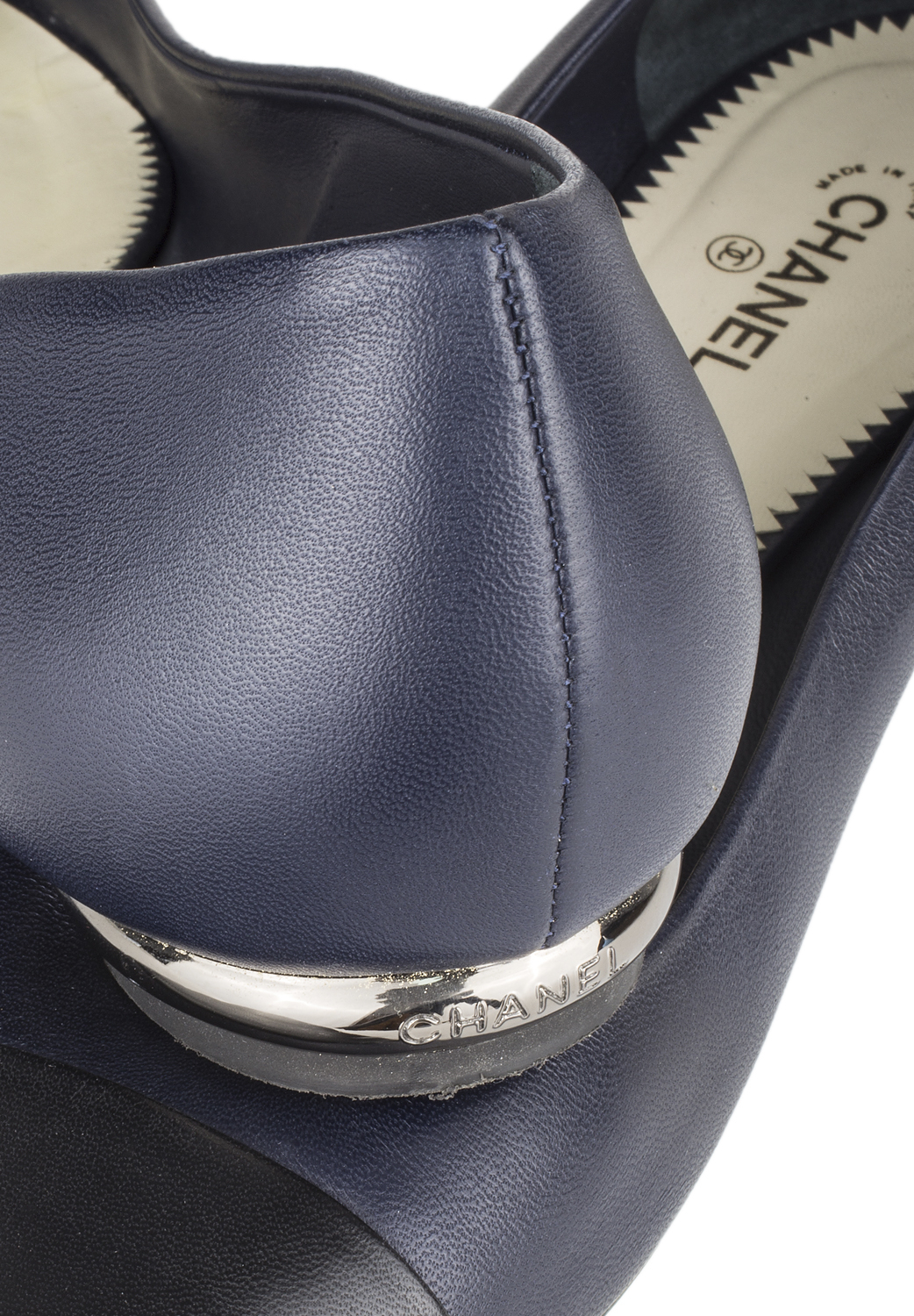 Темно-синие балетки Chanel