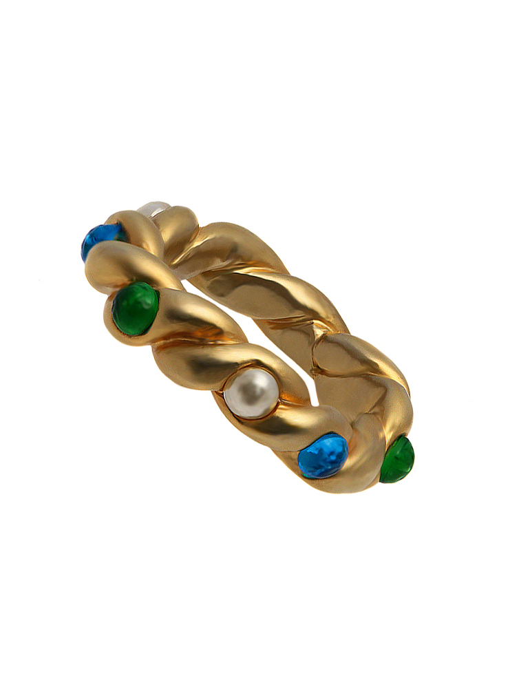 Браслет Chanel с жемчужинами и кабошонами Gripoix