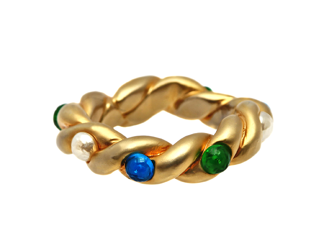 Браслет Chanel с жемчужинами и кабошонами Gripoix