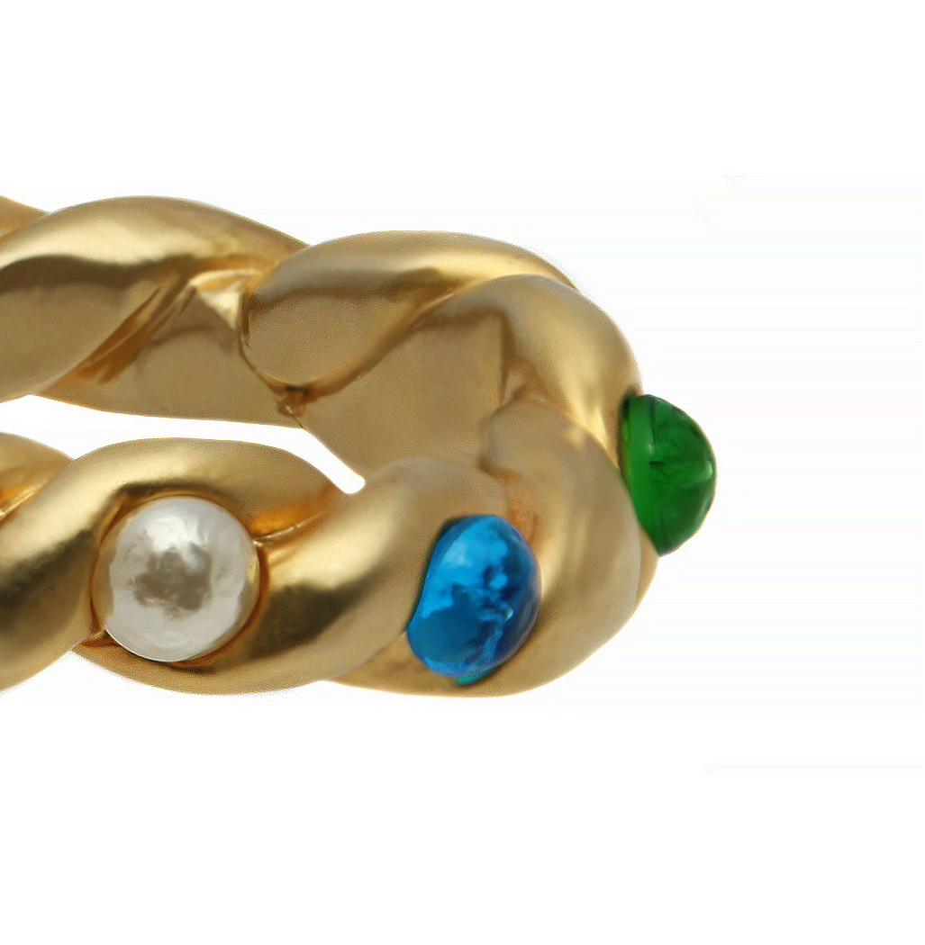 Браслет Chanel с жемчужинами и кабошонами Gripoix