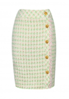 Твидовая юбка Chanel с бахромой