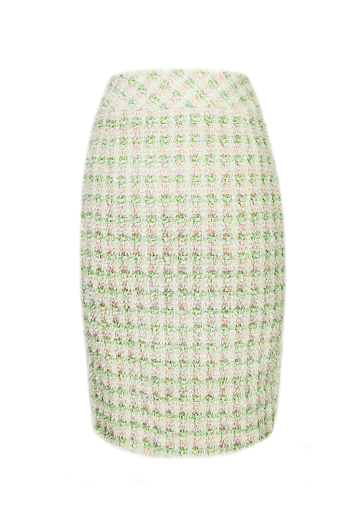 Твидовая юбка Chanel с бахромой