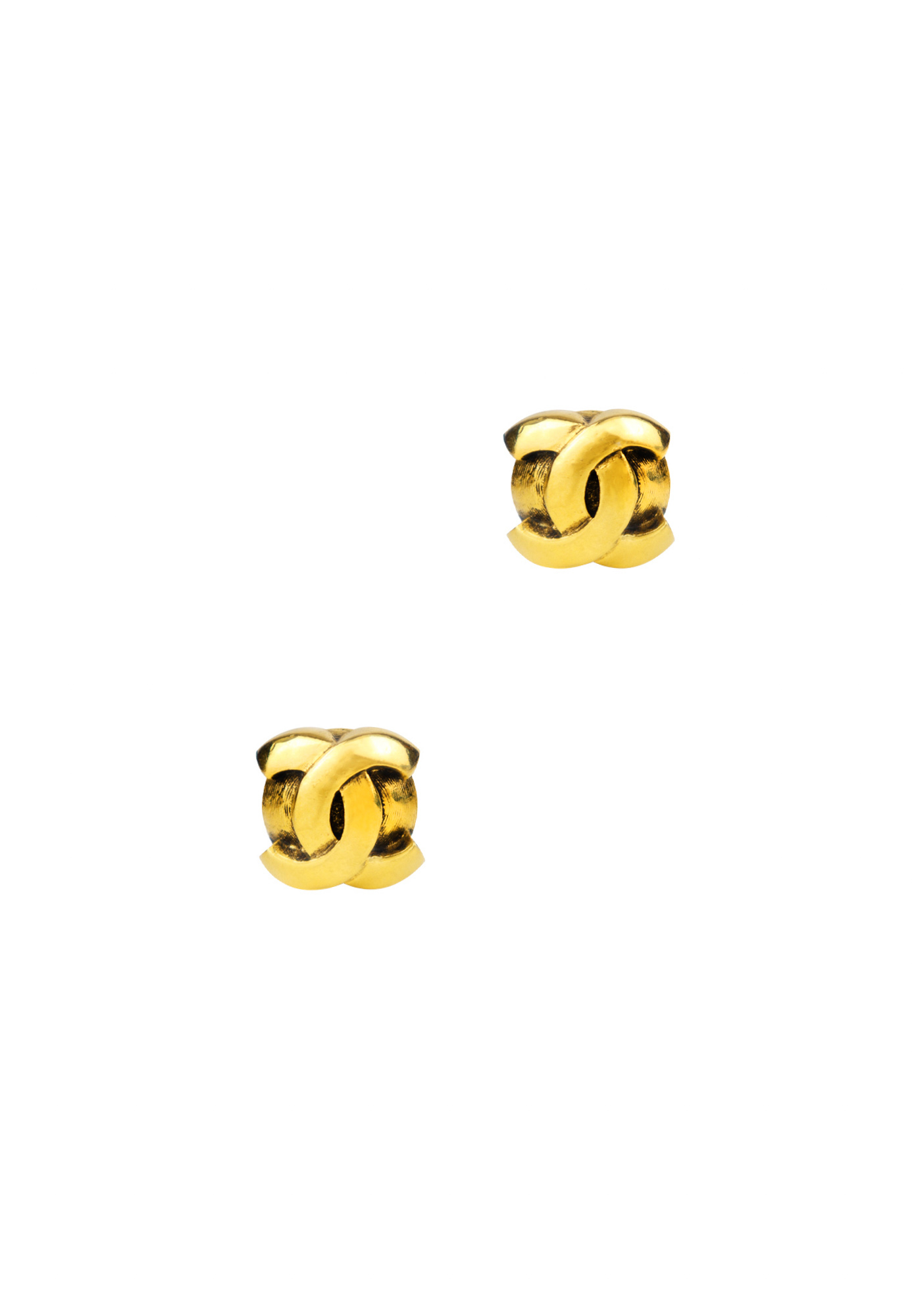 Миниатюрные клипсы Chanel с логотипом