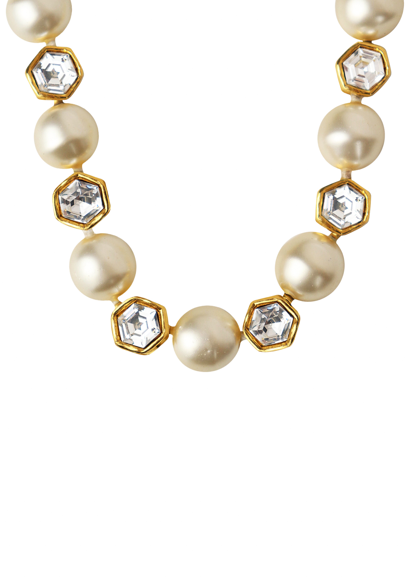 Колье Chanel с жемчугом и кристаллами