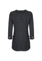 Чёрный жакет Chanel с декоративной фурнитурой