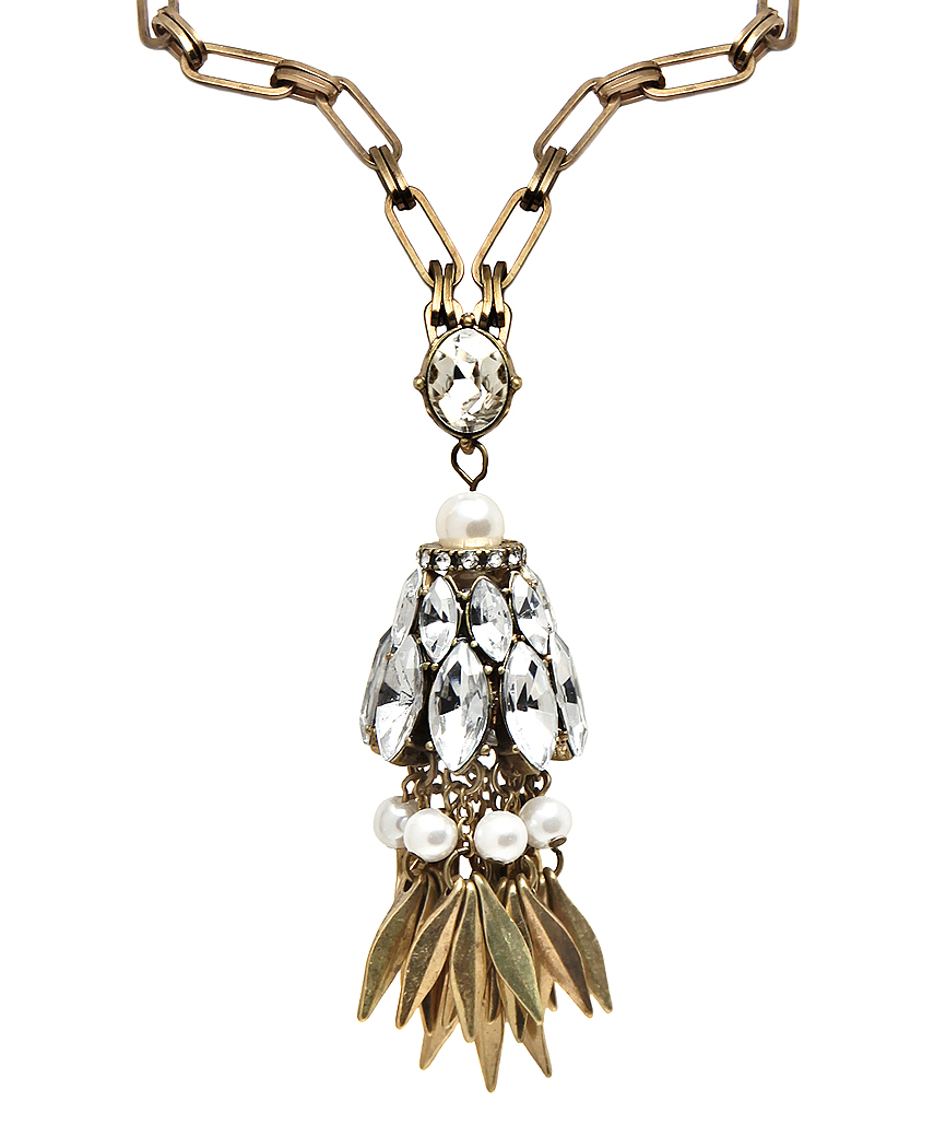 Колье Christian Dior с кристаллами и жемчугом