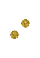 Крупные круглые клипсы Chanel 