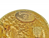 Крупные круглые клипсы Chanel 