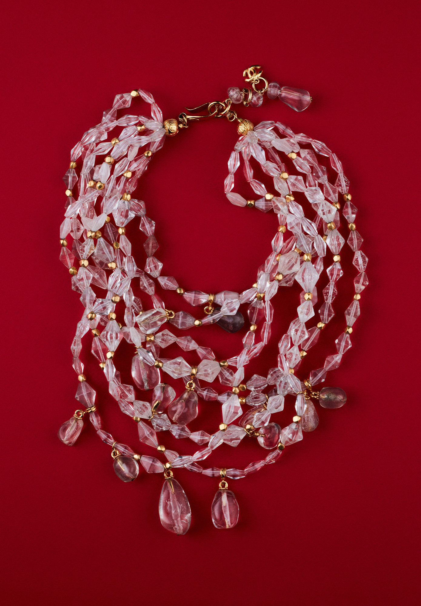 Колье Chanel из прозрачных кристаллов 