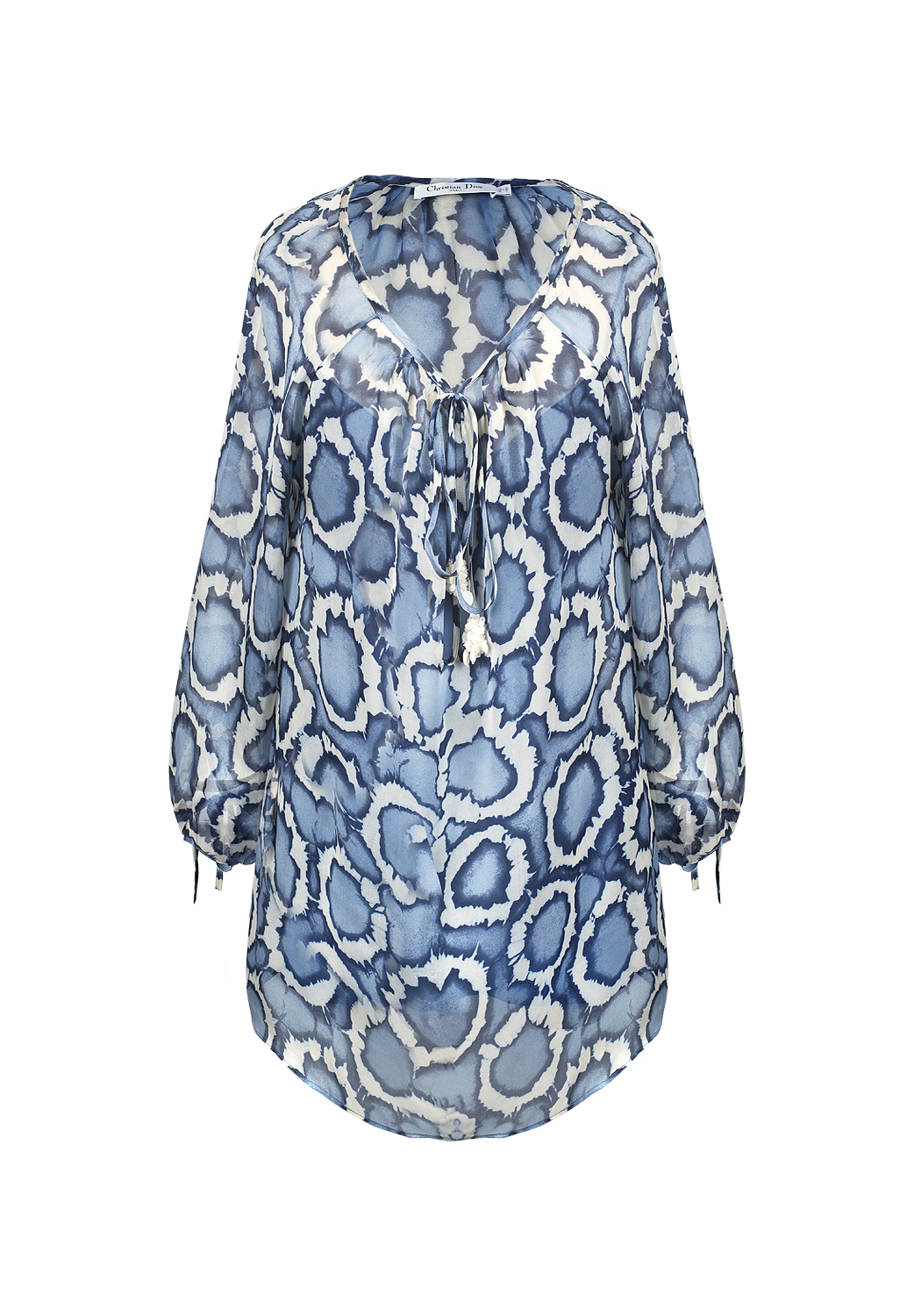 Шёлковая блузка Christian Doir с принтом