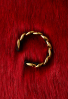 Браслет-кафф Chanel с кожаным плетением