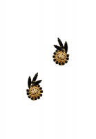 Клипсы с чёрными кристаллами