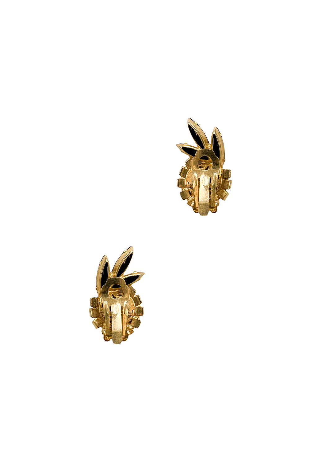 Клипсы с чёрными кристаллами