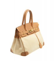 Сумка Hermès Birkin 30 с холщовыми вставками