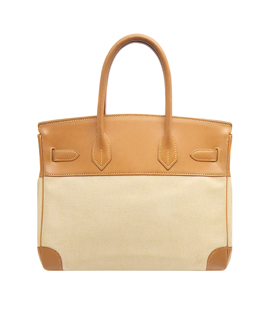 Сумка Hermès Birkin 30 с холщовыми вставками