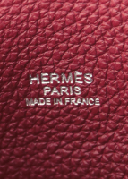 Брусничная сумка Hermès So-Kelly 22 в коже Togo