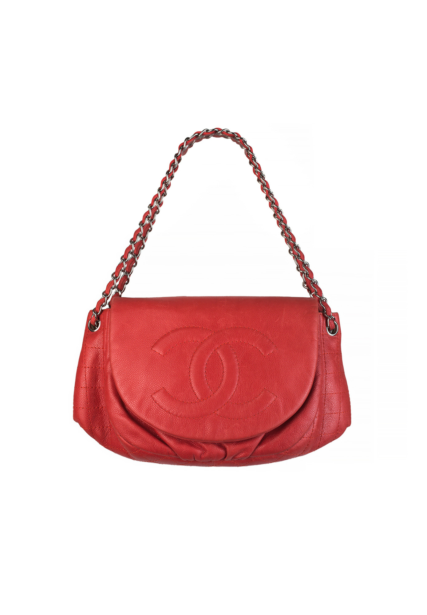 Объемная красная сумка Chanel